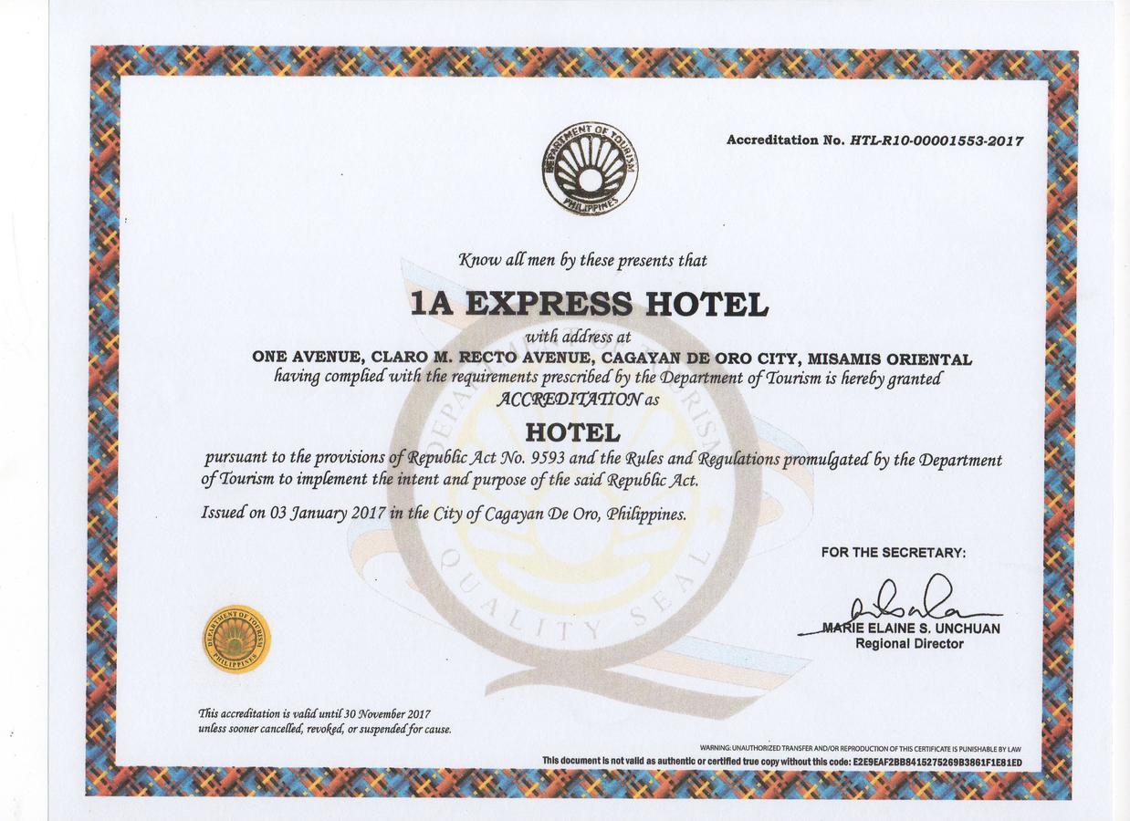 1 เอ เอ็กซ์เพรส โฮเต็ล Hotel คากายันเดโอโร ภายนอก รูปภาพ
